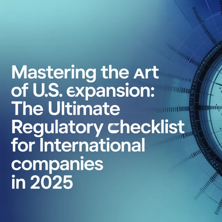Mastering the Art of U.S. Expansion: The Ultimate Regulatory Checklist for International Companies in 2025