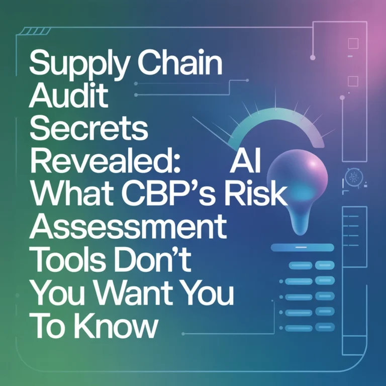 Supply Chain Audit Secrets Revealed: What CBP's AI Risk Assessment Tools Don't Want You to Know