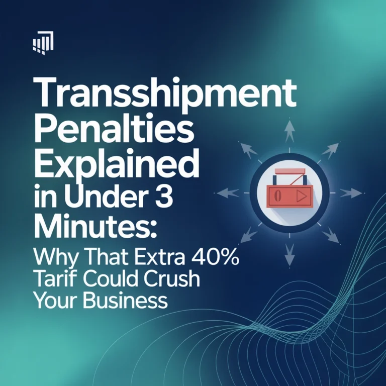 Transshipment Penalties Explained in Under 3 Minutes: Why That Extra 40% Tariff Could Crush Your Business